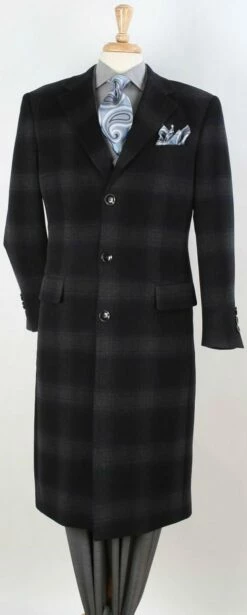 Apollo King Men's Outlet Full Length Top Coat - 3 Button Coat
