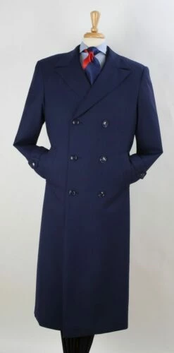 Apollo King Men's Outlet Full Length Top Coat - Banded Wrists