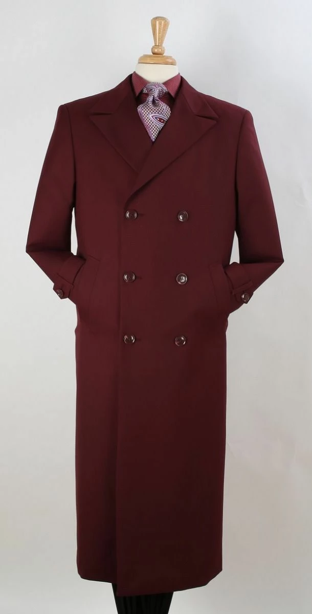 Apollo King Men's Outlet Full Length Top Coat - Banded Wrists 4 Apollo King Men's Outlet Full Length Top Coat - Banded Wrists - Image 2