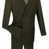 Vinci Men's Outlet 2 Piece Executive Suit - Double Breasted 1 Vinci Men's Outlet 2 Piece Executive Suit - Double Breasted -Empire Shop dc900 1 brown 34