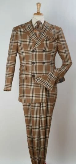 Apollo King Men's 3pc Double Breasted Suit - Executive Style -Empire Shop dh632