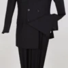 Apollo King Men's 3pc Double Breasted Suit - New Solid Colors -Empire Shop dhblk 3 2