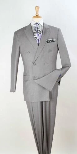 Apollo King Men's 2pc Double Breasted Suit - Double Pleated Pants -Empire Shop dm23 33