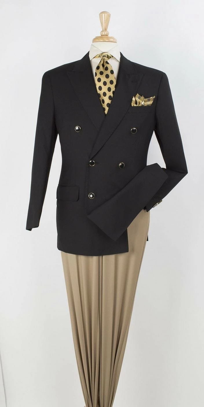 Apollo King Men's Double Breasted Sport Coat - Peak Lapel 3 Apollo King Men's Double Breasted Sport Coat - Peak Lapel
