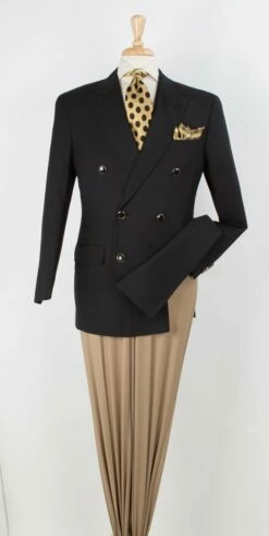 Apollo King Men's Double Breasted Outlet Sport Coat - Peak Lapel