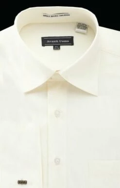 Avanti Uomo Men's Outlet French Cuff Dress Shirt - Wrinkle Free Fabric 12 Avanti Uomo Men's Outlet French Cuff Dress Shirt - Wrinkle Free Fabric -Empire Shop dn32m ecru 1 3 1 1