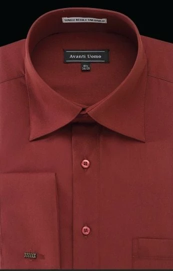 Avanti Uomo Men's Outlet French Cuff Dress Shirt - Wrinkle Free Fabric 7 Avanti Uomo Men's Outlet French Cuff Dress Shirt - Wrinkle Free Fabric - Image 5