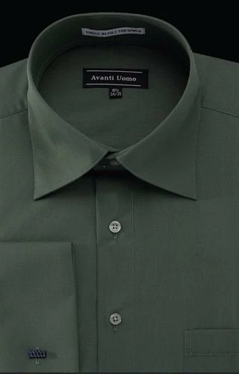 Avanti Uomo Men's Outlet French Cuff Dress Shirt - Wrinkle Free Fabric 4 Avanti Uomo Men's Outlet French Cuff Dress Shirt - Wrinkle Free Fabric - Image 2