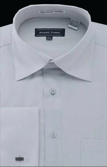 Avanti Uomo Men's Outlet French Cuff Dress Shirt - Wrinkle Free Fabric 9 Avanti Uomo Men's Outlet French Cuff Dress Shirt - Wrinkle Free Fabric - Image 7