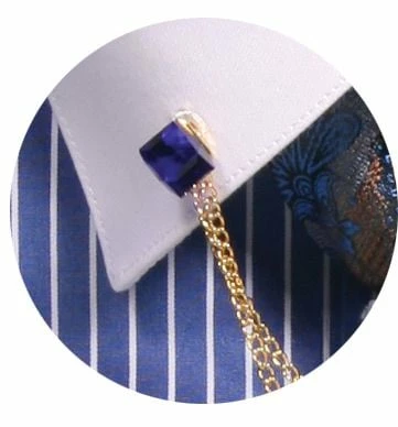 Avanti Uomo Men's French Cuff Shirt Set - Fashion Collar Chain 5 Avanti Uomo Men's French Cuff Shirt Set - Fashion Collar Chain - Image 4