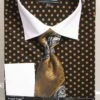Avanti Uomo Men's 100% Cotton French Cuff Shirt Set - Polka Dots