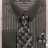 Avanti Uomo Men's French Cuff Shirt Set - Fashion Pinstripe -Empire Shop dn98mblack