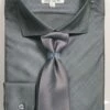 Avanti Uomo Men's Slim Fit Dress Shirt Set - Metallic Look -Empire Shop dns07 black