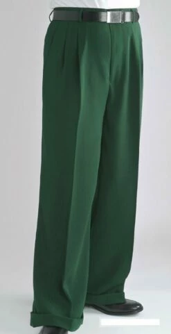 Daniel Ellissa Men's Outlet Wide Leg Pants - Double Pleated -Empire Shop dp106 dark green 19