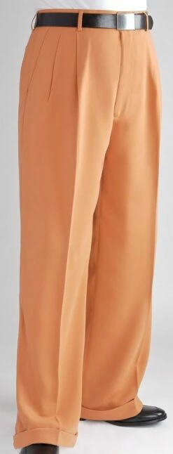 Daniel Ellissa Men's Outlet Wide Leg Pants - Double Pleated -Empire Shop dp106 rust 19