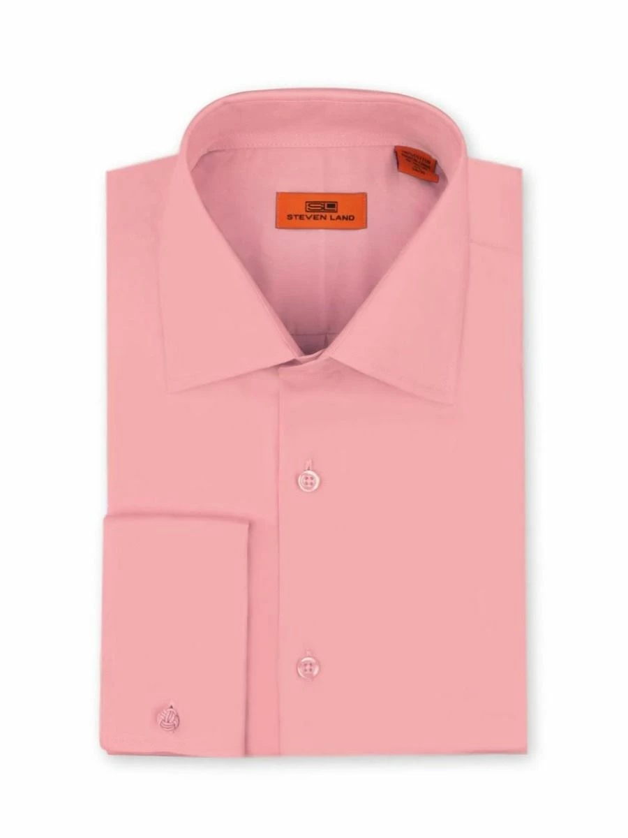 Steven Land 100% Cotton Dress Shirt - Spring Colors 5 Steven Land 100% Cotton Dress Shirt - Spring Colors - Image 3