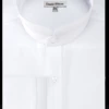 Daniel Ellissa Men's Solid Banded French Cuff Dress Shirt 1 Daniel Ellissa Men's Solid Banded French Cuff Dress Shirt -Empire Shop ds3002c 2 white