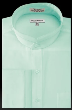 Daniel Ellissa Men's Solid Banded French Cuff Dress Shirt 12 Daniel Ellissa Men's Solid Banded French Cuff Dress Shirt -Empire Shop ds3002c 5 sage