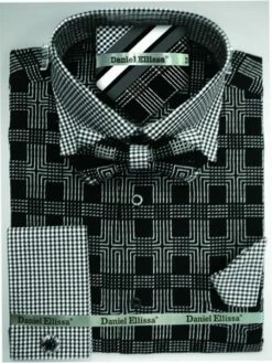 Daniel Ellissa Men's French Cuff Dress Shirt - New 5pc Set