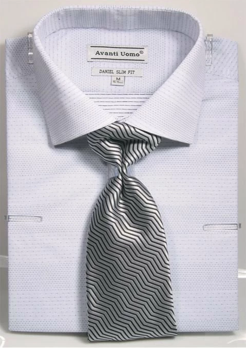 Daniel Ellissa Men's French Cuff Shirt Set - Stylish Mini Dot 8 Daniel Ellissa Men's French Cuff Shirt Set - Stylish Mini Dot - Image 6