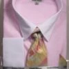 Daniel Ellissa Men's Outlet French Cuff Shirt Set - Pastel Colors -Empire Shop ds3802p2pink 4