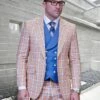 Statement Men's 100% Wool 3 Piece Suit - Plaid Pattern 2 Statement Men's 100% Wool 3 Piece Suit - Plaid Pattern -Empire Shop fasini tan