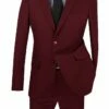 Genesis By Apollo King Men's Outlet 2 Piece Suit - Solid Colors -Empire Shop fp20 burg 2 1