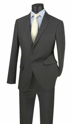 Royal Diamond Men's 2 Piece Suit - Solid Colors -Empire Shop fp20 charcoal