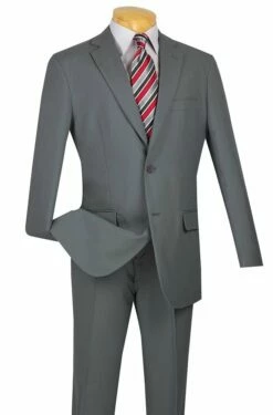 Genesis By Apollo King Men's 2 Piece Suit - Solid Colors 14 Genesis By Apollo King Men's 2 Piece Suit - Solid Colors -Empire Shop fp20 light grey 1