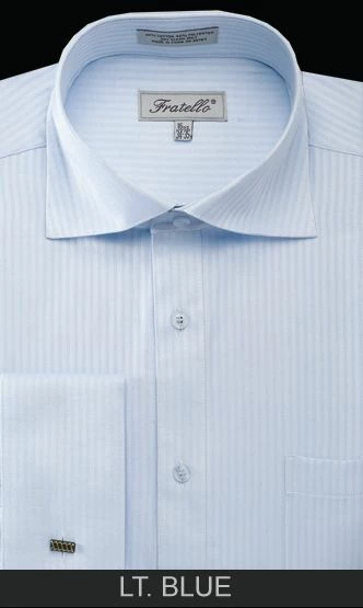 Fratello Men's French Cuff Dress Shirt - Classic Stripe 8 Fratello Men's French Cuff Dress Shirt - Classic Stripe - Image 6