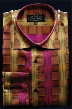 Daniel Ellissa Men's Fashion Dress Shirt - Basket Weave Pattern -Empire Shop fuchsia 12 1