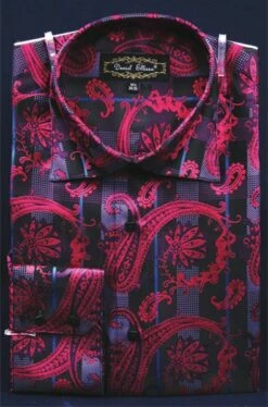 Daniel Ellissa Men's Fashion Dress Shirt - Abstract Flower Pattern
