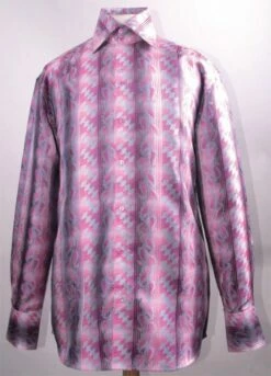 Daniel Ellissa Men's Fashion Dress Shirt - Diamond Stripes