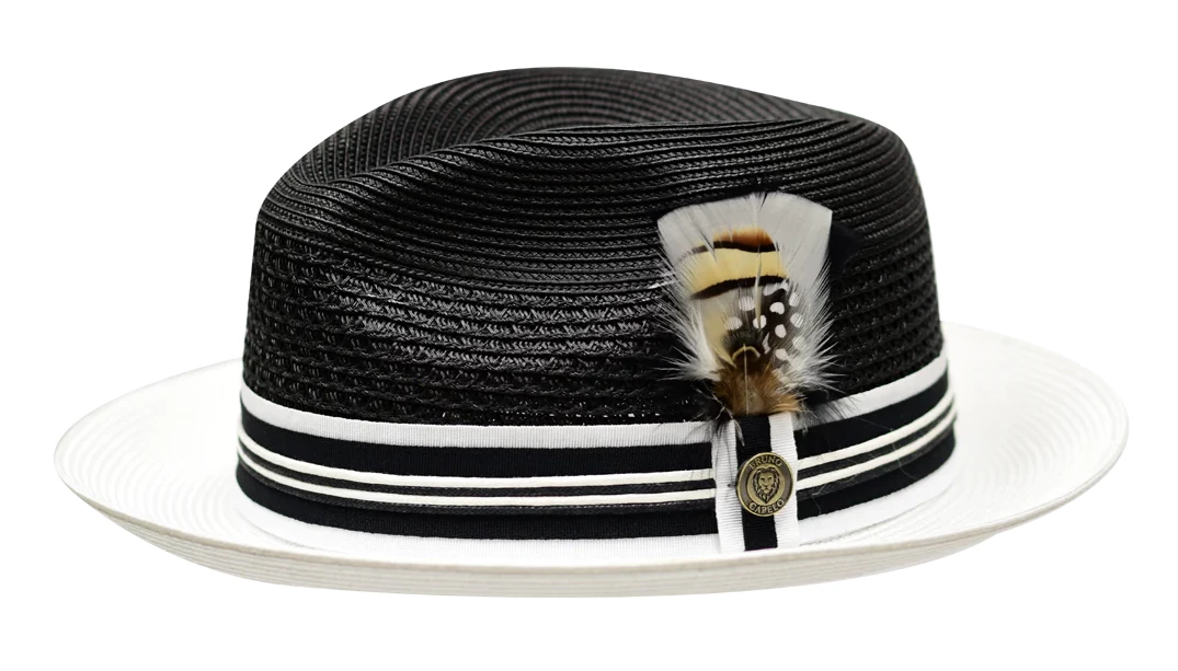 Bruno Capelo Men's Fedora Style Straw Hat - Accented Crown 4 Bruno Capelo Men's Fedora Style Straw Hat - Accented Crown - Image 2