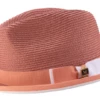 Montique Men's Fedora Style Straw Hat - White Accent -Empire Shop h78 papaya