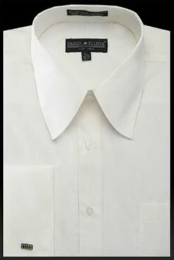 Daniel Ellissa Men's French Cuff Dress Shirt - Pat Riley Collar -Empire Shop ivory