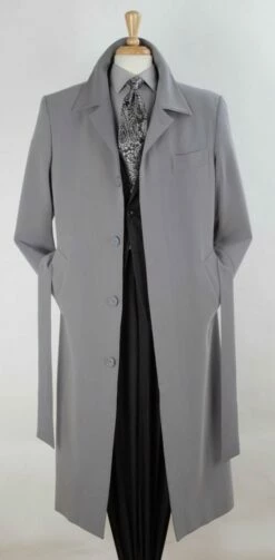 John Knight Men's Outlet Full Length Length Top Coat - Hidden Buttons -Empire Shop jk3 11