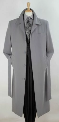 John Knight Men's Full Length Length Top Coat - Hidden Buttons -Empire Shop jk3 6 1