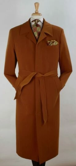 John Knight Men's Outlet Full Length Length Top Coat - Hidden Buttons