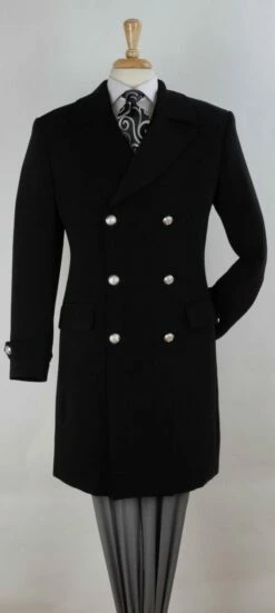 John Knight Men's Outlet 3/4 Length Top Coat - Double Breasted