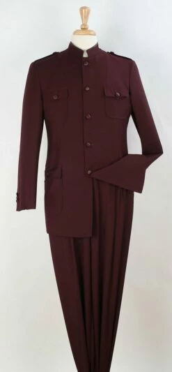 Apollo King Men's 2 Piece Nehru Style Suit - Fashion Pockets -Empire Shop k5 1 18 1