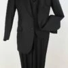 Apollo King Men's 3pc 100% Worsted Wool Suit - Peak Lapel