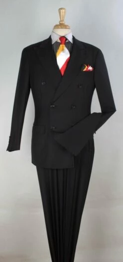 Apollo King Men's 3pc 100% Worsted Wool Suit - Double Breasted 12 Apollo King Men's 3pc 100% Worsted Wool Suit - Double Breasted -Empire Shop kw201