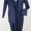 Apollo King Men's 3pc 100% Worsted Wool Suit - Double Breasted