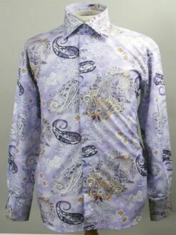 Daniel Ellissa Men's Fashion Dress Shirt - Varied Floral Pattern -Empire Shop lavender full