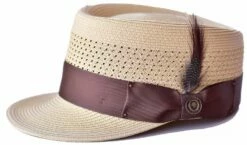 Bruno Capelo Men's Fashion Straw Hat - Vented Crown -Empire Shop lg 212 natural opt