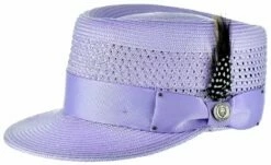 Bruno Capelo Men's Fashion Straw Hat - Vented Crown -Empire Shop lg 219 lavender opt