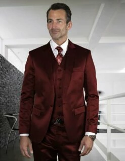 Statement Men's 3 Piece Unique Fashion Suit - Sharkskin 9 Statement Men's 3 Piece Unique Fashion Suit - Sharkskin -Empire Shop liza burgundy