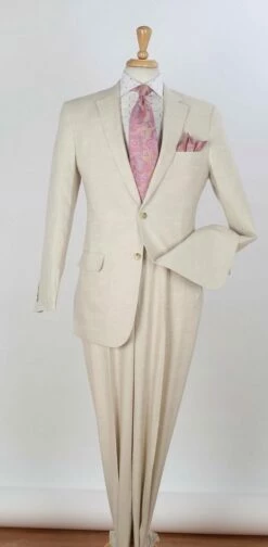 Apollo King Men's 2pc Executive Suit - 100% Linen