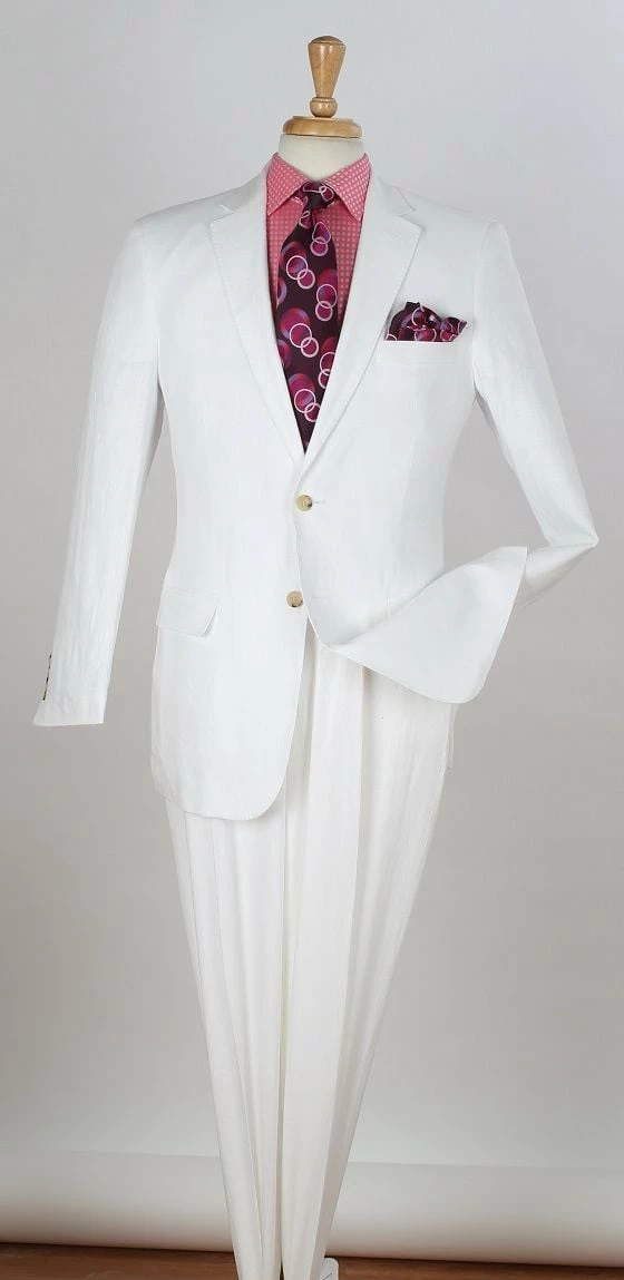 Apollo King Men's 2pc Executive Suit - 100% Linen 5 Apollo King Men's 2pc Executive Suit - 100% Linen - Image 3